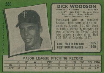 2020 Topps Heritage - 50th Anniversary Buybacks #586 Dick Woodson Back