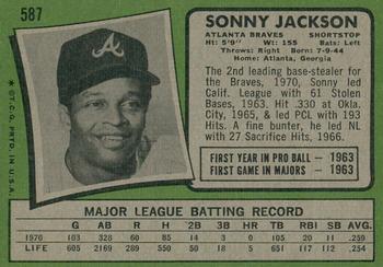 2020 Topps Heritage - 50th Anniversary Buybacks #587 Sonny Jackson Back