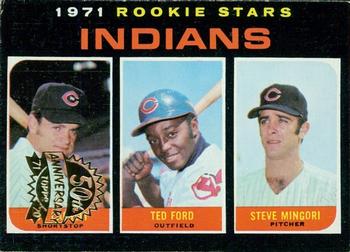 2020 Topps Heritage - 50th Anniversary Buybacks #612 Indians 1971 Rookie Stars (Lou Camilli / Ted Ford / Steve Mingori) Front