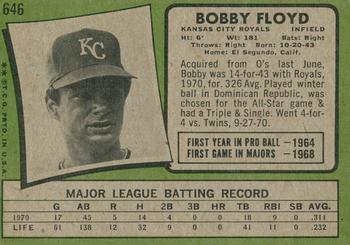 2020 Topps Heritage - 50th Anniversary Buybacks #646 Bobby Floyd Back