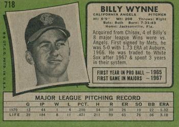 2020 Topps Heritage - 50th Anniversary Buybacks #718 Billy Wynne Back