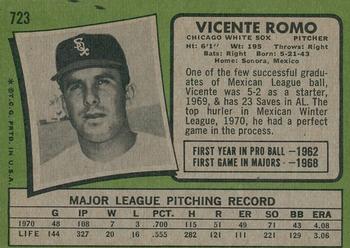 2020 Topps Heritage - 50th Anniversary Buybacks #723 Vicente Romo Back
