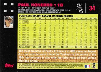 2007 Topps - Red Back #34 Paul Konerko Back