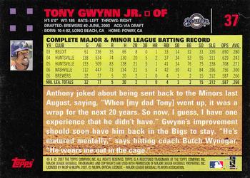 2007 Topps - Red Back #37 Tony Gwynn Jr. Back
