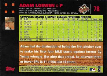 2007 Topps - Red Back #78 Adam Loewen Back