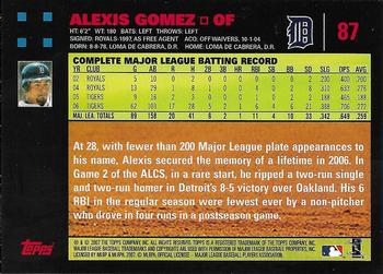 2007 Topps - Red Back #87 Alexis Gomez Back
