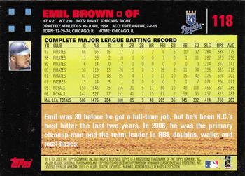 2007 Topps - Red Back #118 Emil Brown Back