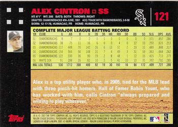 2007 Topps - Red Back #121 Alex Cintron Back