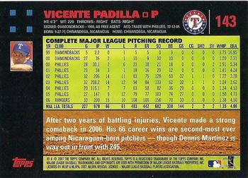 2007 Topps - Red Back #143 Vicente Padilla Back