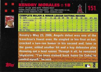 2007 Topps - Red Back #151 Kendry Morales Back
