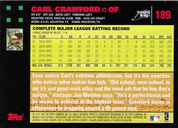 2007 Topps - Red Back #189 Carl Crawford Back
