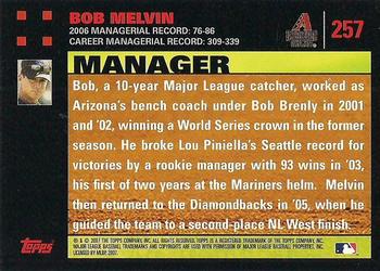 2007 Topps - Red Back #257 Bob Melvin Back