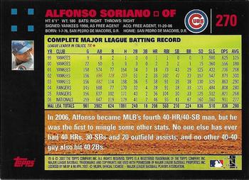 2007 Topps - Red Back #270 Alfonso Soriano Back