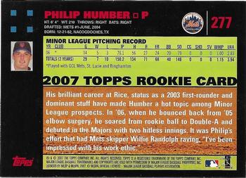 2007 Topps - Red Back #277 Philip Humber Back