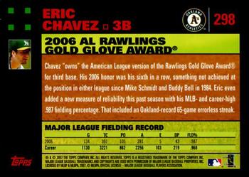 2007 Topps - Red Back #298 Eric Chavez Back