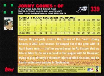 2007 Topps - Red Back #339 Jonny Gomes Back