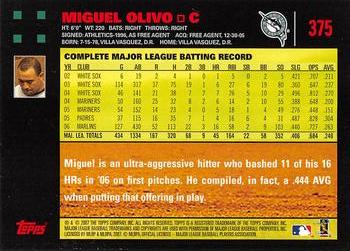 2007 Topps - Red Back #375 Miguel Olivo Back