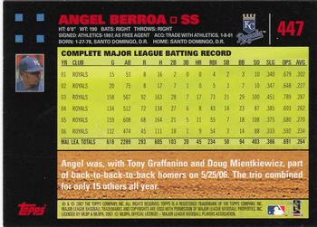 2007 Topps - Red Back #447 Angel Berroa Back