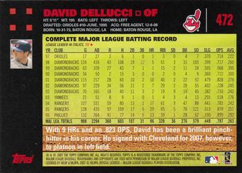 2007 Topps - Red Back #472 David Dellucci Back