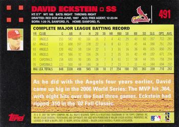 2007 Topps - Red Back #491 David Eckstein Back