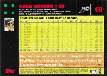 2007 Topps - Red Back #493 Greg Norton Back
