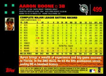 2007 Topps - Red Back #499 Aaron Boone Back