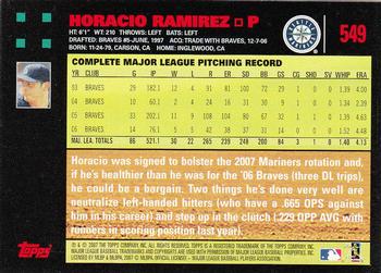 2007 Topps - Red Back #549 Horacio Ramirez Back