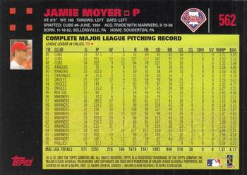 2007 Topps - Red Back #562 Jamie Moyer Back