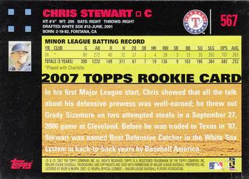 2007 Topps - Red Back #567 Chris Stewart Back