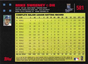 2007 Topps - Red Back #581 Mike Sweeney Back