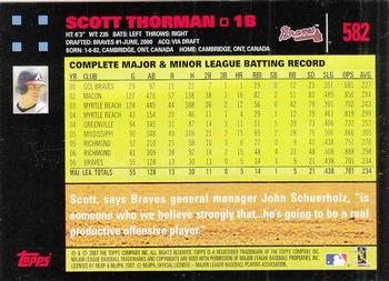 2007 Topps - Red Back #582 Scott Thorman Back