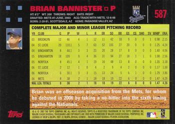 2007 Topps - Red Back #587 Brian Bannister Back