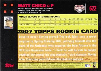 2007 Topps - Red Back #622 Matt Chico Back