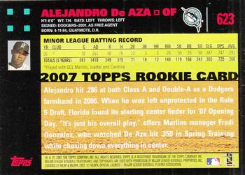 2007 Topps - Red Back #623 Alejandro De Aza Back