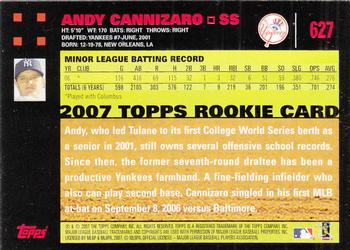 2007 Topps - Red Back #627 Andy Cannizaro Back