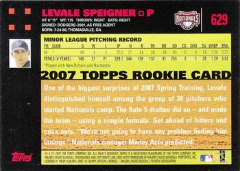 2007 Topps - Red Back #629 Levale Speigner Back