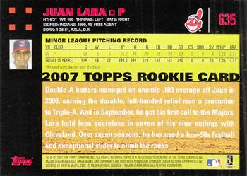 2007 Topps - Red Back #635 Juan Lara Back