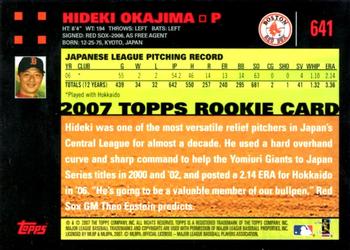 2007 Topps - Red Back #641 Hideki Okajima Back