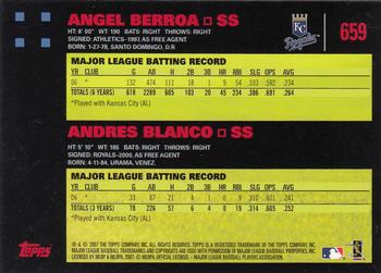 2007 Topps - Red Back #659 Andres Blanco / Angel Berroa Back