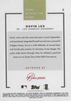2020 Topps Game Within the Game #8 Gavin Lux Back