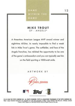2020 Topps Game Within the Game #12 Mike Trout Back