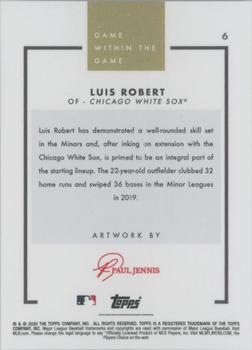 2020 Topps Game Within the Game #6 Luis Robert Back