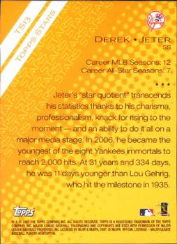 2007 Topps - Topps Stars #TS13 Derek Jeter Back