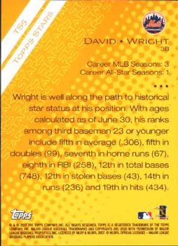 2007 Topps - Topps Stars #TS5 David Wright Back