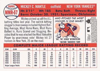 2007 Topps - Mickey Mantle Memorabilia #MMR-57 Mickey Mantle Back