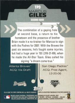 2007 Topps - Trading Places #TP9 Marcus Giles Back