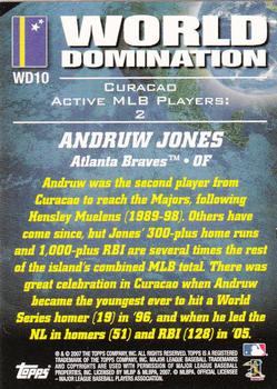 2007 Topps - World Domination #WD10 Andruw Jones Back
