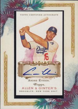 2007 Topps Allen & Ginter - Autographs #AGA-AE Andre Ethier Front