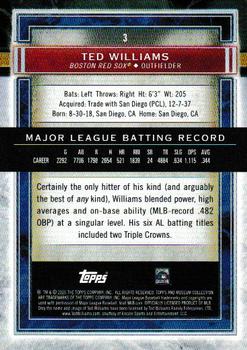 2020 Topps Museum Collection #3 Ted Williams Back