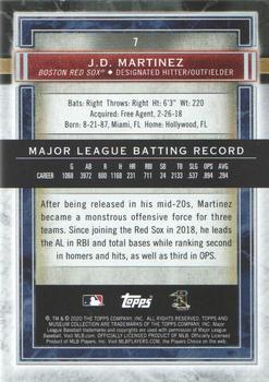 2020 Topps Museum Collection #7 J.D. Martinez Back